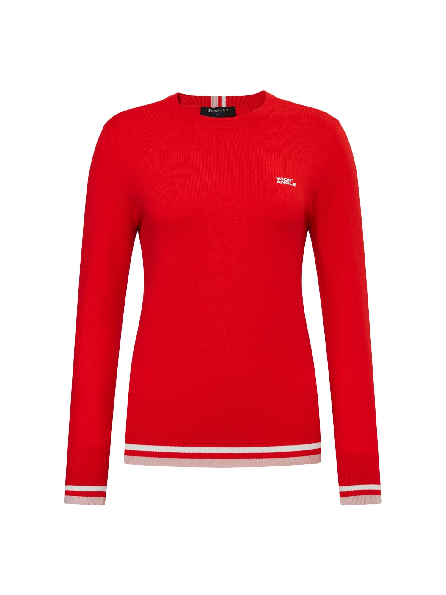 Wide Angle To Logo Intarsia Round Neck Sweater L_Red Red/02(85)