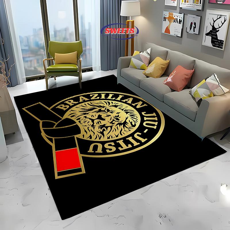 3D Jiu-Jitsu Warrior Japanese Bjj Gi & Black Belt Mma Rug, Carpet for Living Room Bedroom Sofa Doormat Decor Non-slip Floor Mat