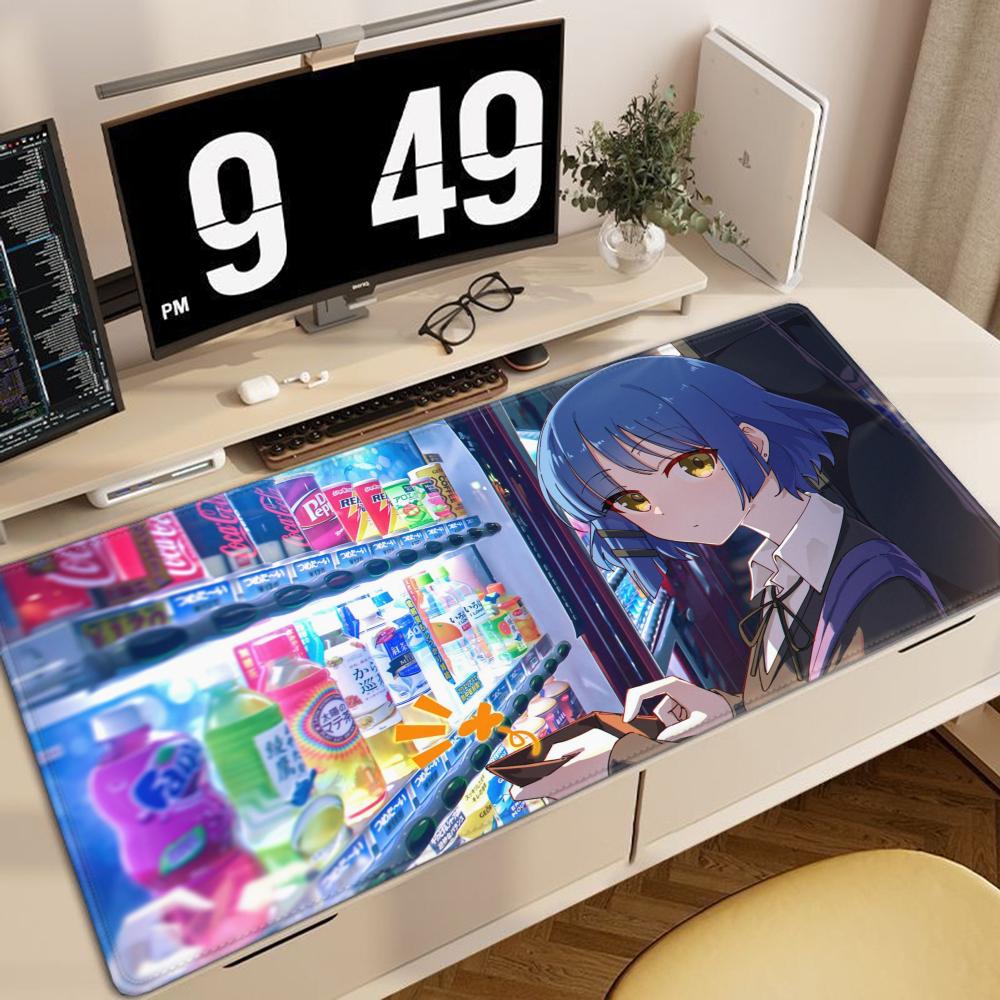 Bocchi The Rock Large Gaming Mousepad Game Rubber Computer Mouse Mat Anime HD Print Mouse Pad Gamer Locking Edge Accessories XXL