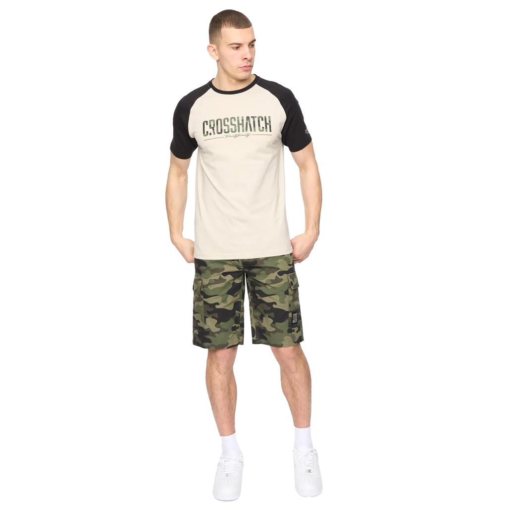 Crosshatch Mens Camtort Camo Shorts