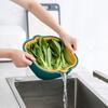 Drain Basket Kitchen Storage Double-layer Household Vegetable Basket Fruit and Vegetable Basket Basin