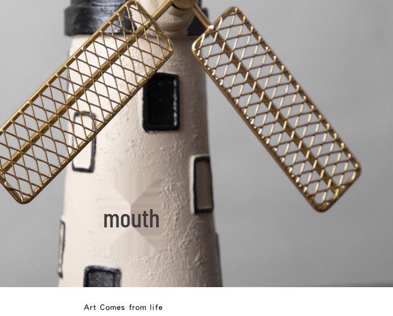 Moderní Retro Nizozemský Větrný Mlýn Vínová Skříňka Stolní Dekorace