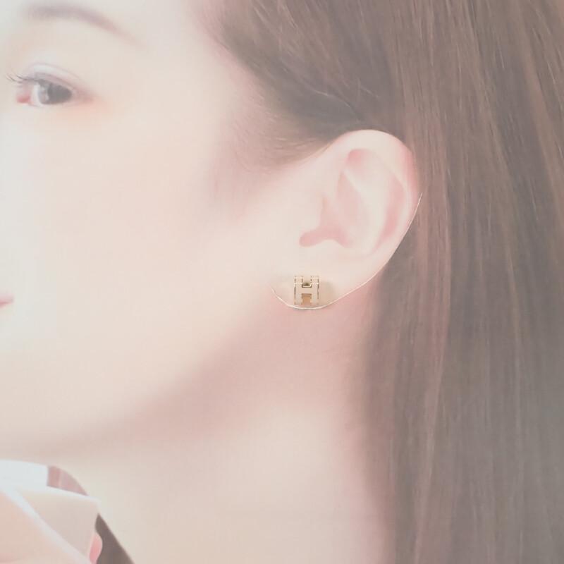 HERMES   Ohrring Rose drage/vergoldet Damen