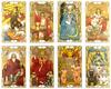 78 Tarotových karet Miniaturní Tarot Věštění Art Nouveau Tarot Včetně japonského návodu [Zlatý MINI] [Originální]
