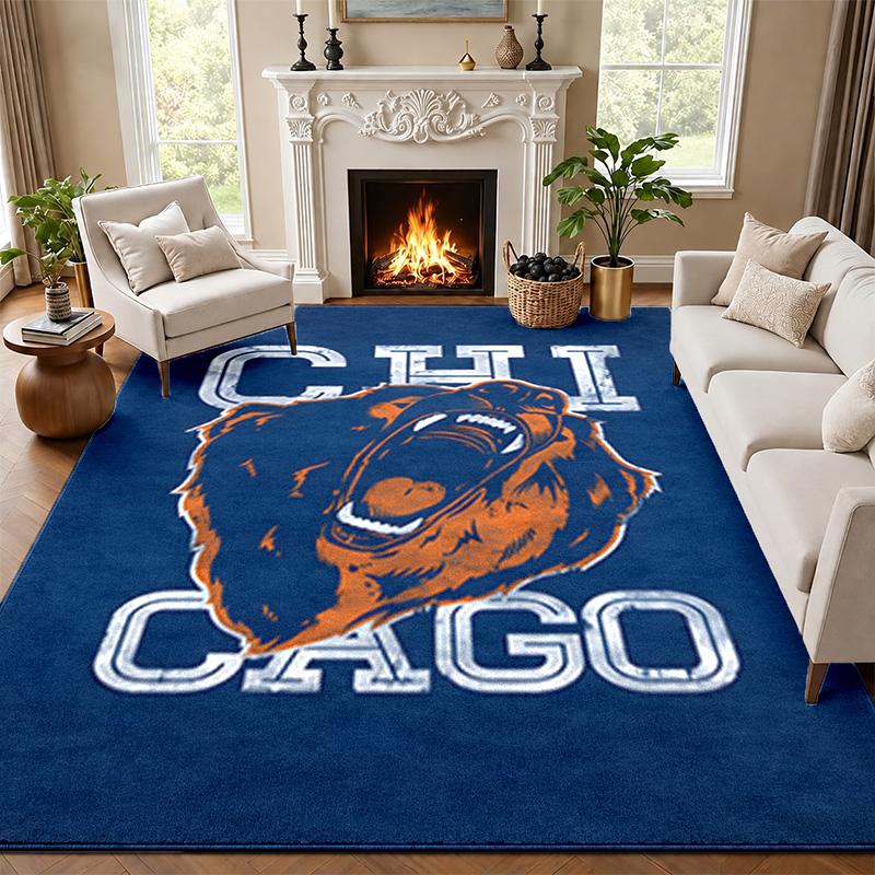 Tappetino d'ingresso Chicago Bears per Soggiorno o Camera da Letto Tappetino Protettivo Sotto Sedia Decorazione Ufficio Regalo di Natale Regalo di Compleanno