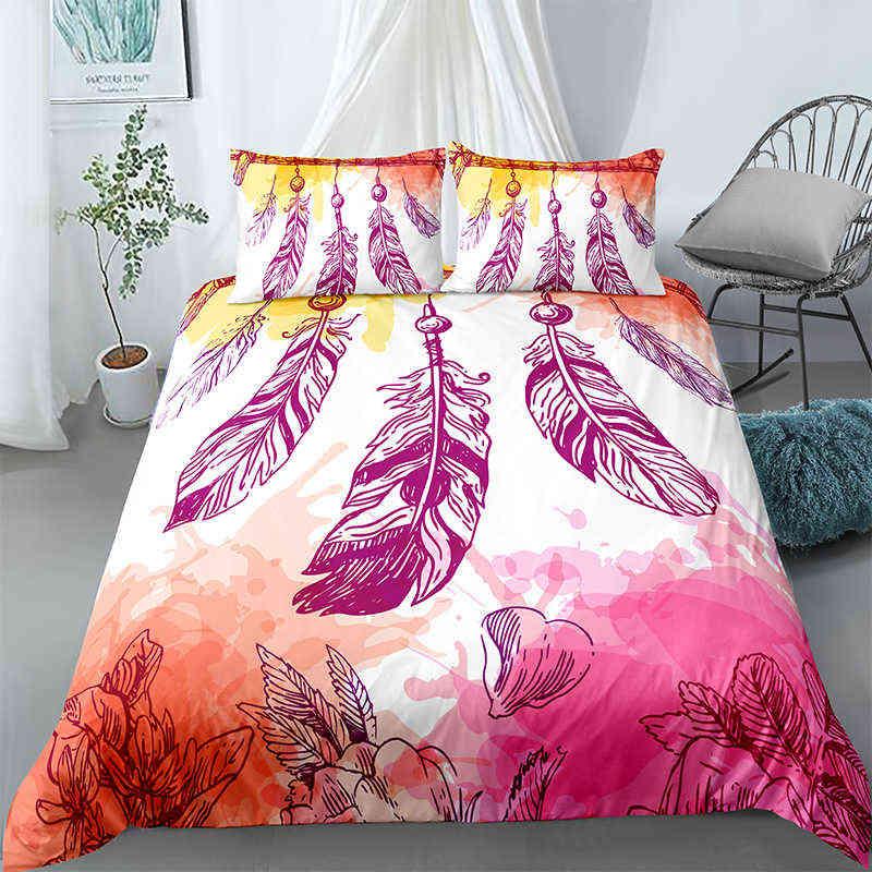 Dreamcatcher Duvet Cover Set King Size Boho Dream Catcher Bedding Set Microfiber Bohemian Style Comforter Cover For Girls Women