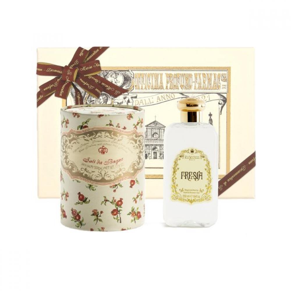 Santa Maria Novella  Set  Bagno Shiuma Light + SAlis Da Bagno Al Melograno  8 Rosa Gardenia