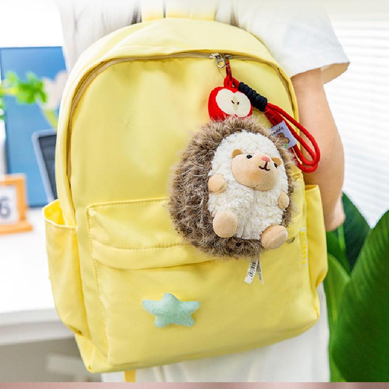 Hedgehog Apple Cute Cartoon Animal Plush Doll Pendant For Bag Decoration