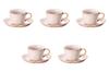 Set of 5 Pink Shino Coffee Cups and Saucers X X Ceramic Cups and Saucers by Setomonohonpo [15.3 12.4 1.8 Cm]