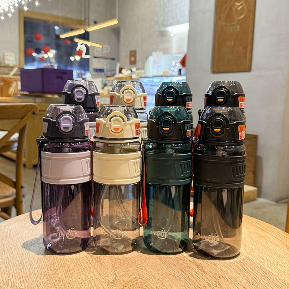 Läckagesäker 1 liters sportvattenflaska PC Utomhus sportkanna Vacker färgglad plastmugg Gymmet