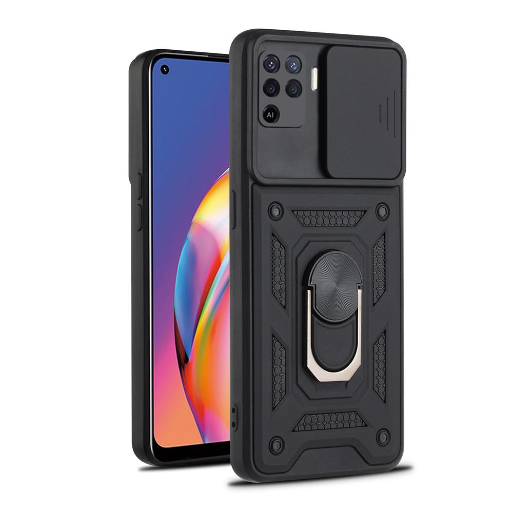 Kovové pouzdro Armor pro Oppo Reno5 Lite 5 6 5G F s držákem na prsten s prstem, pouzdrem a stojanem pro Oppo Reno4 Reno 4 Lite 5F
