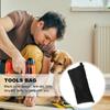 3Pcs Black Oxford Cloth Tool Bag Waterproof Heavy Duty Large Capacity Tools Pouch Zipper Closure Portable Toolkit for Daily Use