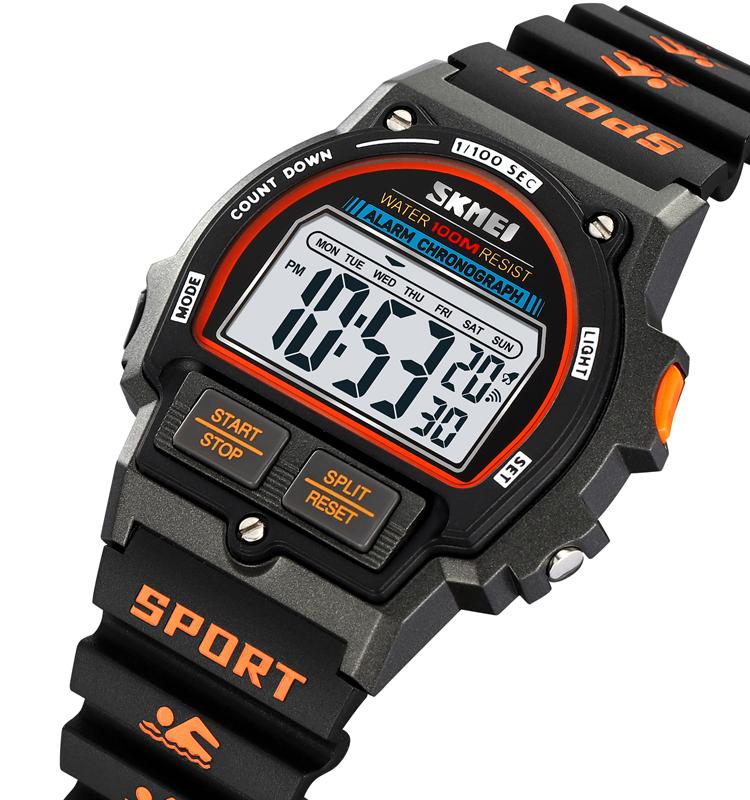 SKMEI 2263 Stylish Odm Man Digital Watch Best Power Silicone Band Water Proof Calender Concise Low Cost Sports Watch Supplier