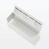 MUJI Stahlhahn Aufbewahrungsbox, Klappdeckel-Typ, Weißgrau, 32cm (W) x 10cm (D) x 14cm (H), 44596654, Kabelbox, Aufbewahrungsbox, Kabelschutz