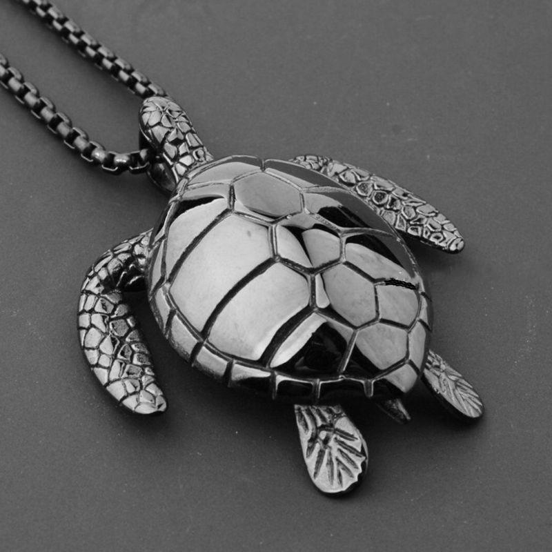 

Hot Sale Cross-border Supply Alloy Trendy Turtle Necklace Turtle Necklace Couple beach summer decoration