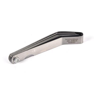 16 Blades Feeler Gauge Metric Gap Filler 0.127-0.508Mm Valve Gage Measurment