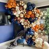 Orange Balloon Autumn Wreath Arch Set Blue And Gold Plus Orange Combination Set