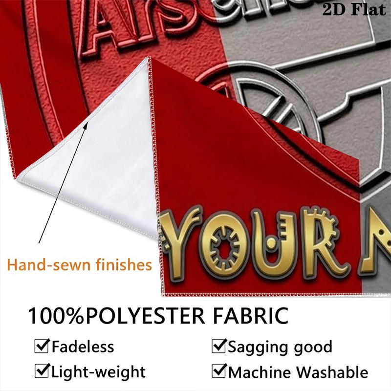 Custom Name Arsenal Wall Tapestry Aesthetic Wall Hanging Printed Fabric Blanket Decorative Tapestries for Bedroom Living Room Home Decor