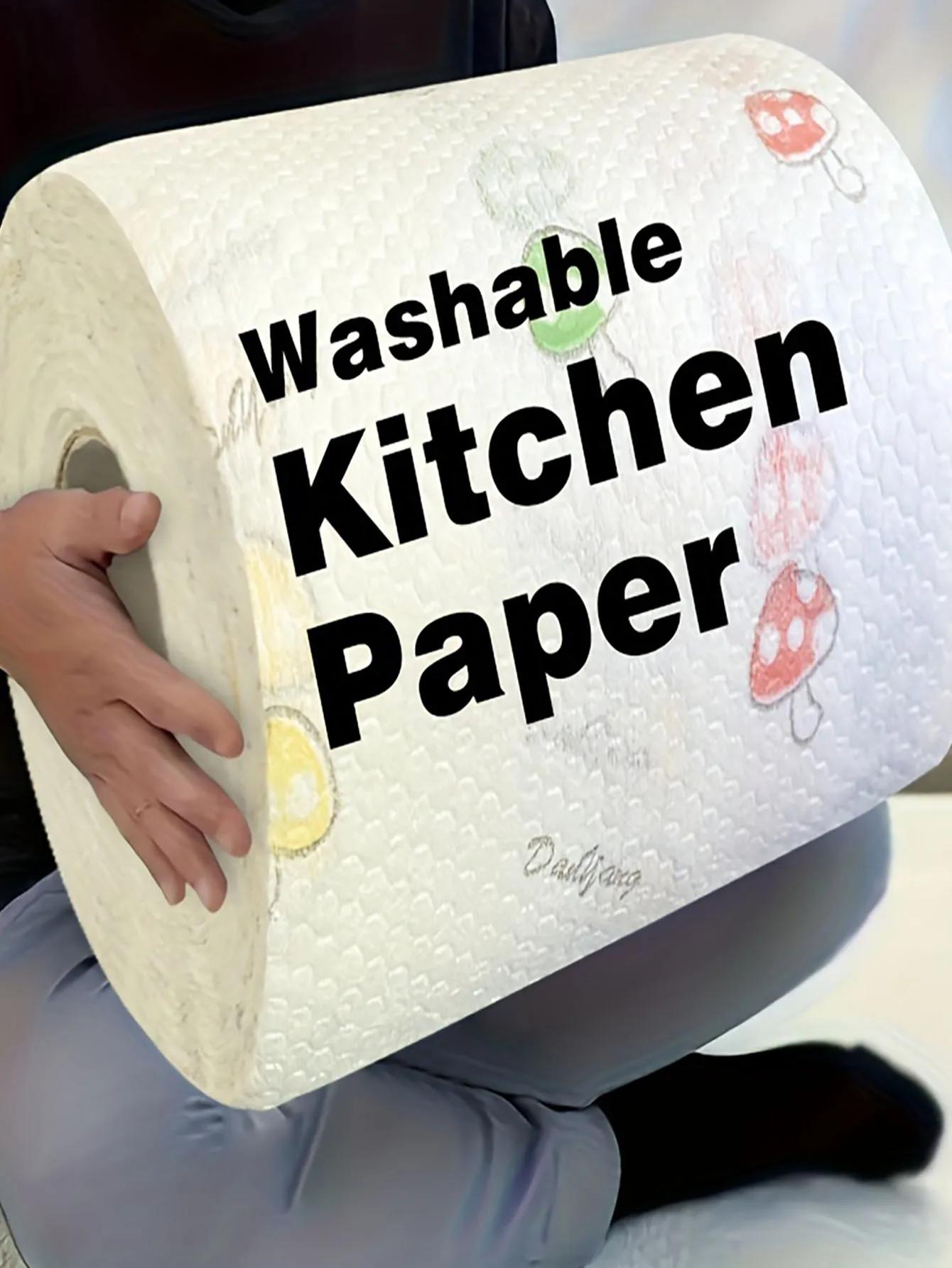 Highly Absorbent Disposable Kitchen Cleaning Cloths - Lint-Free,Non-Stick for Degreasing & Drying Dishes - Practical for Kitchen