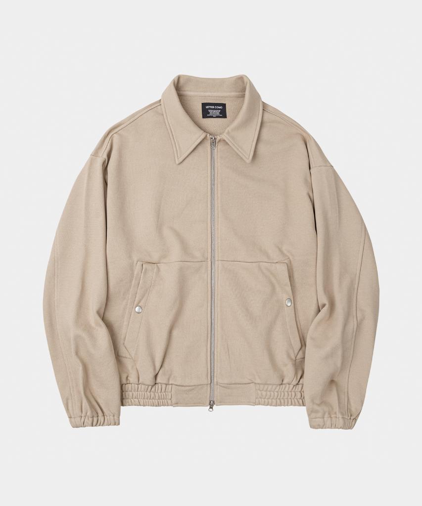 Lettercomo Heavy Cotton Blouson Sweatjacket Beige