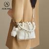 Aokang Crossbody Bag, Women's Handbag, Bucket Bag, Shoulder Bag, White