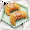 1PC Simulated Croissant Squishy Toy,Fake Bread Slow Rebound Stress Ball, Prank Squeeze Decompression Fidget Gift for Kids Adults