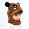 Panda Children Beanie Caps Cartoon Warm Bonnet Scarf Fashion Kids Plush Hat  Outdoor