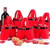Cute Christmas Pants Wine Bottle Cover Exquisite Xmas Candy Gift Bag Handbag For Christmas Decor Candy Wine Bottle Holder
