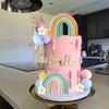 34 Pcs Cake Toppers Boho Cake Topper Hippie Party Decorations with Flower Bus for Girl Birthday Party Boho Party Supplies