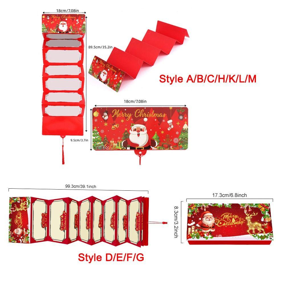Santa Claus Folding Card Envelope 10Card Positions Christmas Decorations  Party Gifts