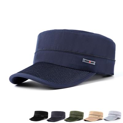 Quick-Drying Flat Cap Men's Summer Sun Hat Sunscreen Breathable Military Caps Lightweight Outdoor Sun Hat
