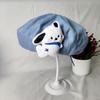 Hat female new denim beret summer versatile fashion puppy painter cloud hat showing face small spring and autumn