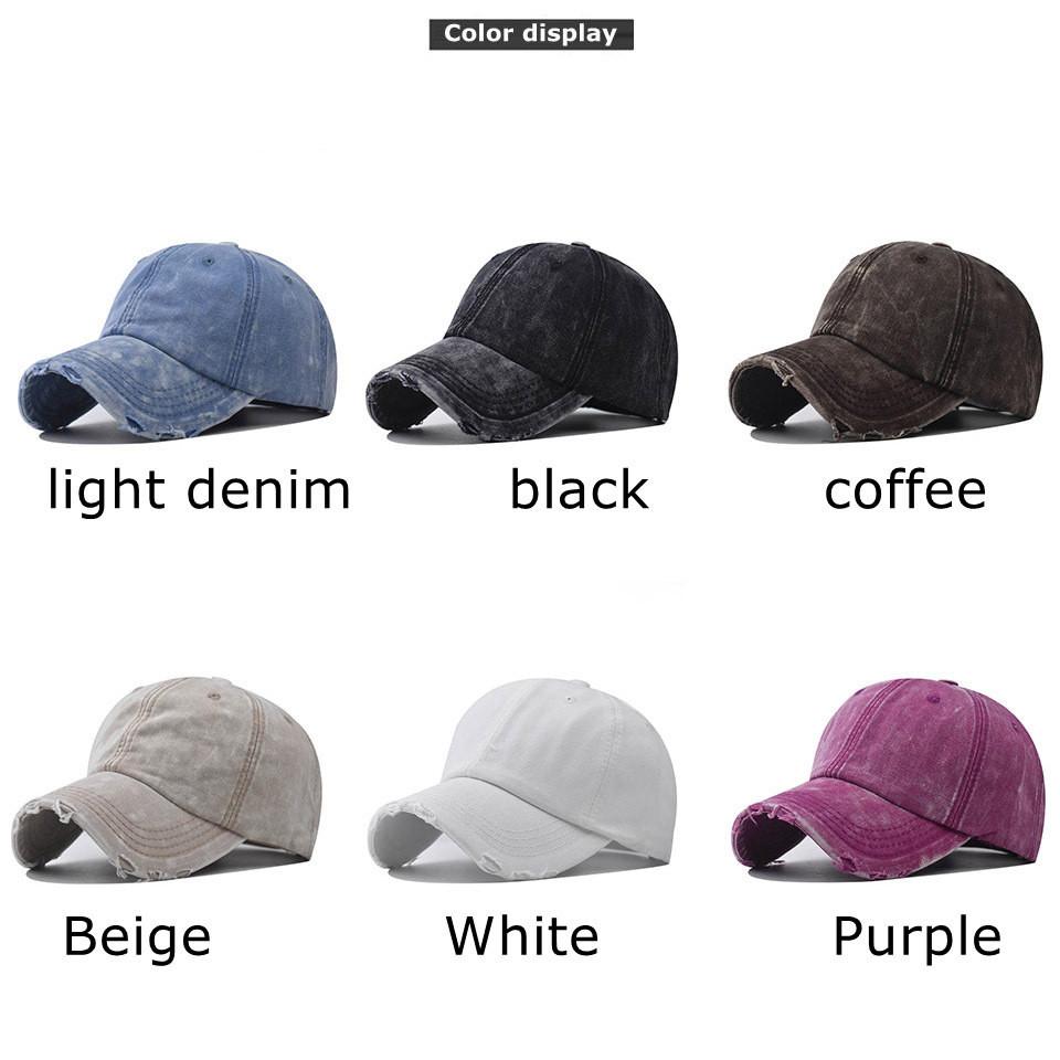 Cross-border New Washed Denim Baseball Cap Men Women Hat Korean Version High Quality Denim Duck Tongue Cap