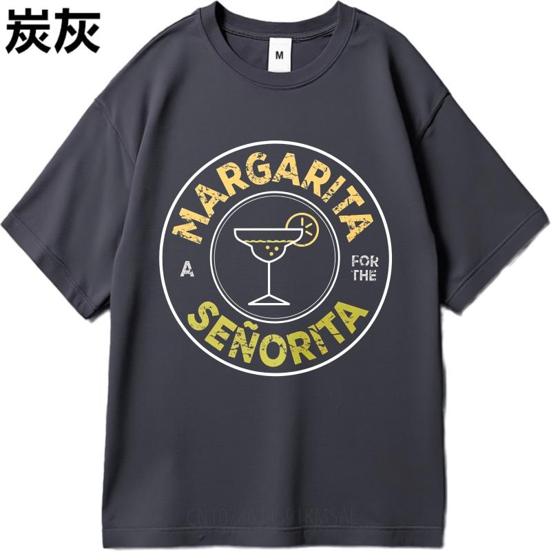 Casual Summer Women Tshirt Margarita For The Senorita Cocktail Design Short Sleeve Printed Round Neck Tee Shirt Cotton Tshirt