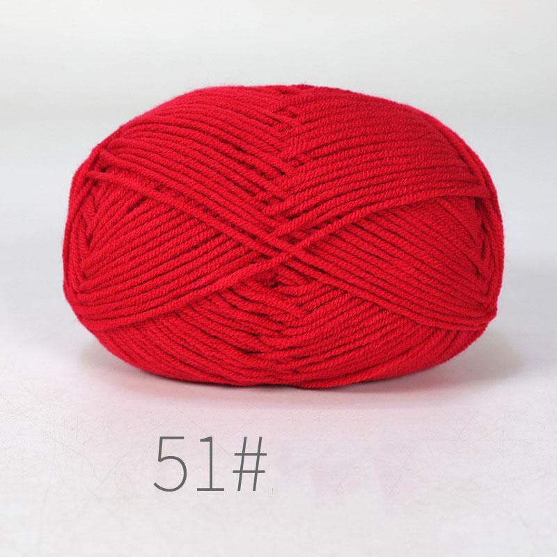 50g di cotone al latte all'uncinetto filato 4 strati per maglieria di lana cucito tinto Lanas per artigianato all'uncinetto cappello maglione bambole sciarpa lavoro a maglia fai da te
