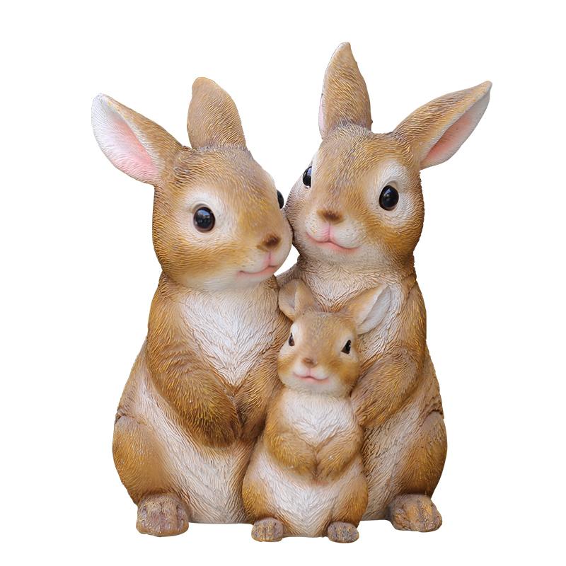 Courtyard Garden Creative Cute Rabbit Animal Ornaments Crafts Home Decorations Decorative Ornaments Elegant Room Decorations