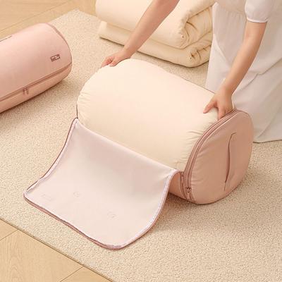 Heavy-Duty Self-Compressing Quilt Storage Bag Cylinder Dustproof Clothing Storage Bags Moving Bag for Clothes Blankets&Quilts