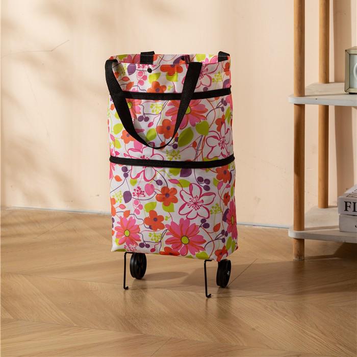 Waterproof Foldable Shopping Trolley: Portable Handcart & Internet Celebrity Design