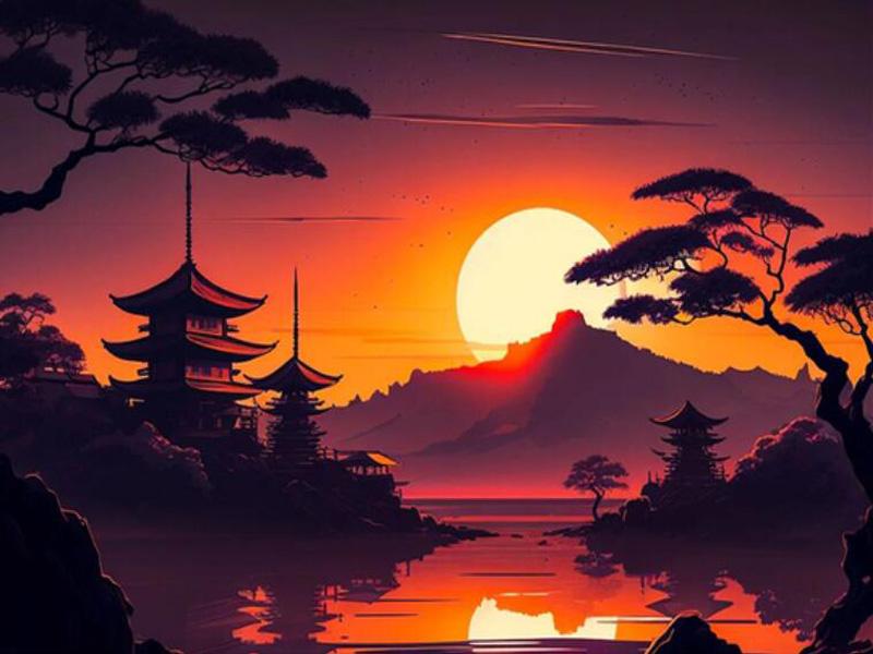 Mount Fuji Scenic Lake Diamond Painting New Arrivals Diy Full Square Round Drill Rhinestone Embroidery Mosaic Abstract Landscape Pavilion Wall Decor