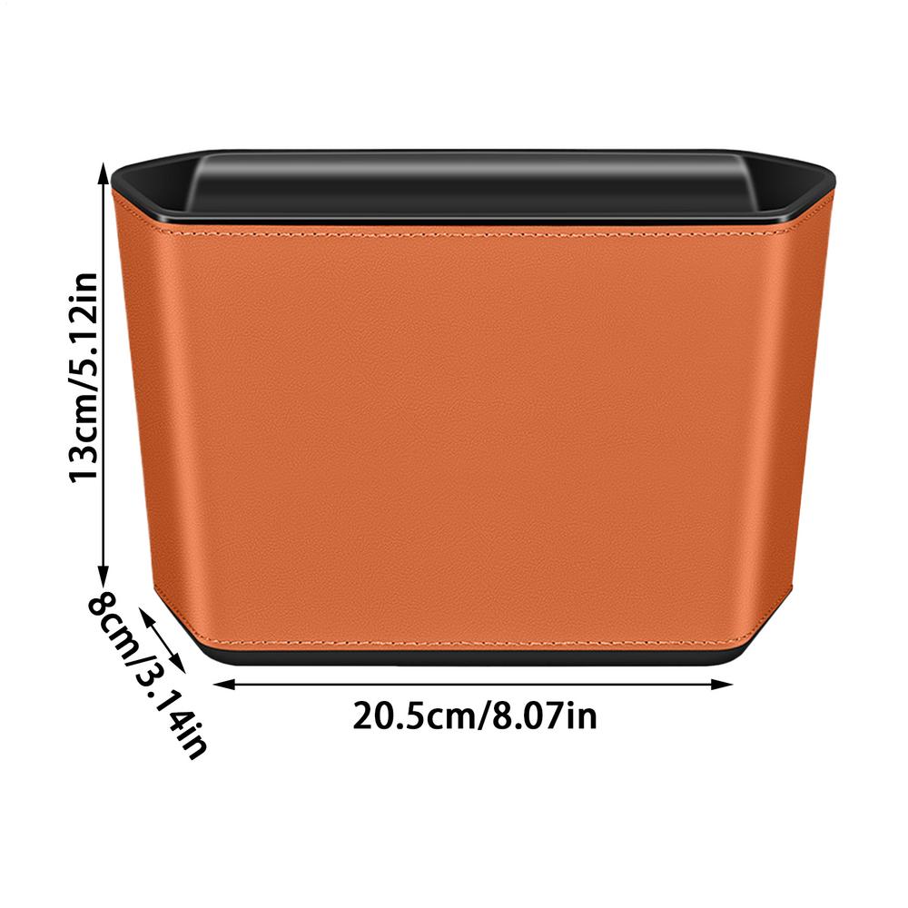 

Car Trash Bin Leak-Proof Automotive Interior Rubbish Can Large Capacity Multipurpose Trash Bin for Automotive RV Truck Sedan помаранчевий