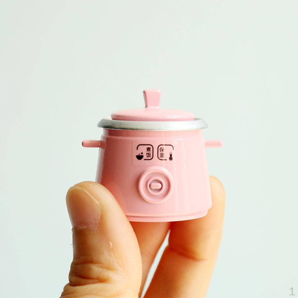 1: 8 1:1 Crafts Dollhouse Cookware Model Miniature Rice Cooker Toys for Children Gift
