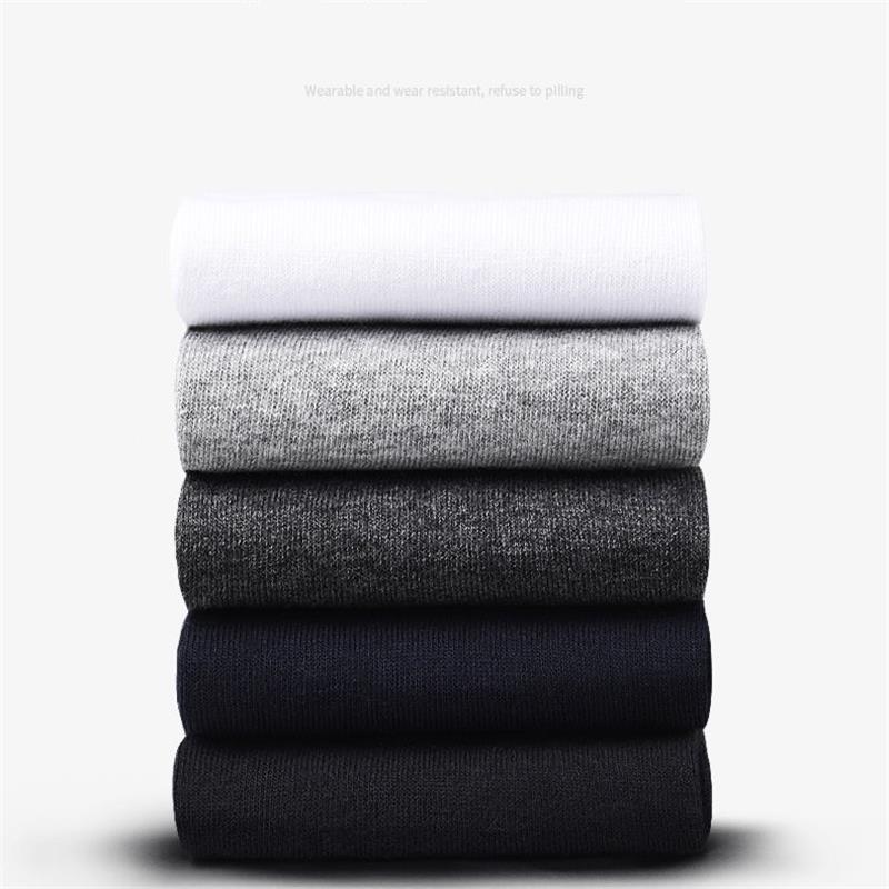 10Pairs/Men's Business Cotton Socks Solid Color Dress Office Men's Socks Spring Autumn Antibacterial Non-slip Comfort Socks Men