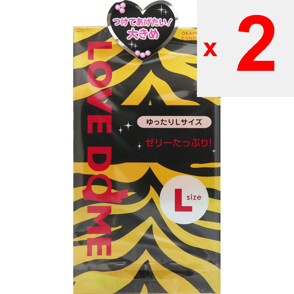 okamoto Love Dome L 12 Pcs. Pack of 1 Standard Type -Large Size -Large Amount of Jelly! Pack of 1