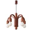 Nordic Retro Wooden Personalized Chandelier red wood pendant lamp for Nursery Childroom Bedroom Living Room Lighting Home Decor