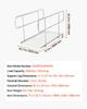 Wheelchair Ramp with Handrails, 1806 x 830 mm, Heavy Duty Wide Aluminum Wheelchair Ramp with Adjustable Legs, 453.6 kg Capacity, Portable Threshold