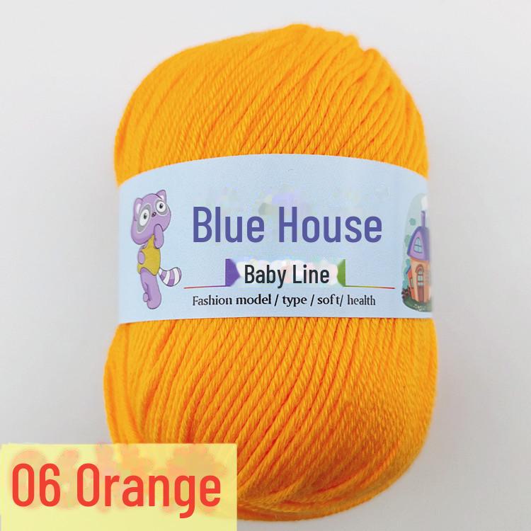 Blue Barbie Baby Yarn - 6-Strand, DIY Hand-Woven for Scarves and Slippers, Fine Hook