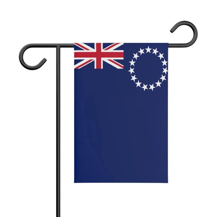 Drapeau - Îles Cook - 32 X 47.5 Cm - Polyester - Impression Recto/verso - Multicolore