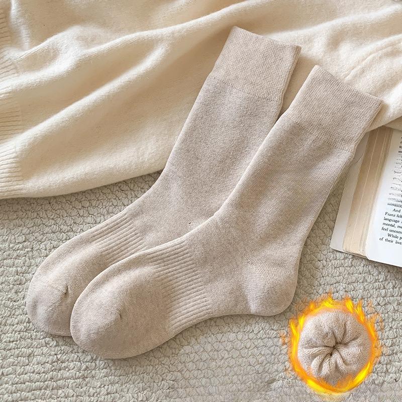 Men's Autumn and Winter Thick Warm Boneless Hair Hoop Long Socks