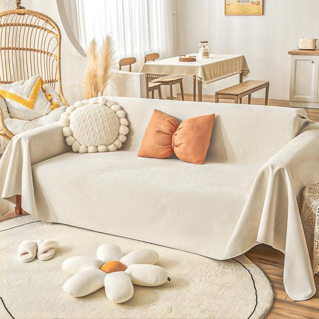 Solid Color Sofa Cover Waterproof Pet Non -Slip Couch Slipcover Sectional 1 2 3 4 5 Seater Sofa Towel Protector Anti Cat Scratch