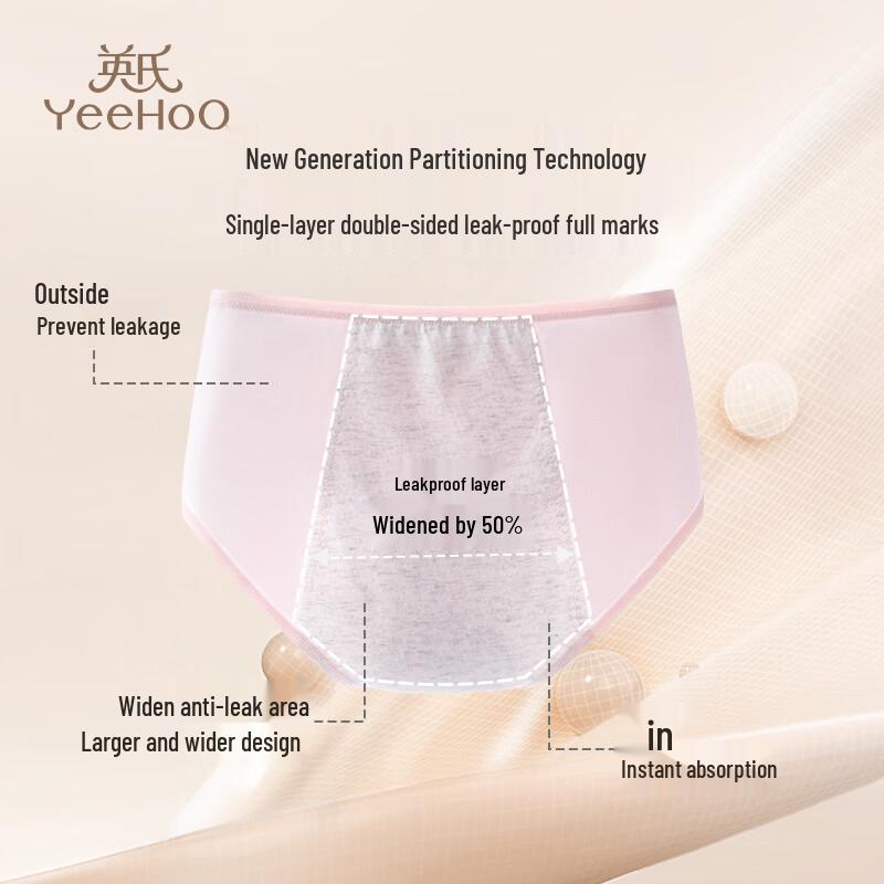 YEEHOO Girls' Antibacterial Modal Leak-Proof Briefs